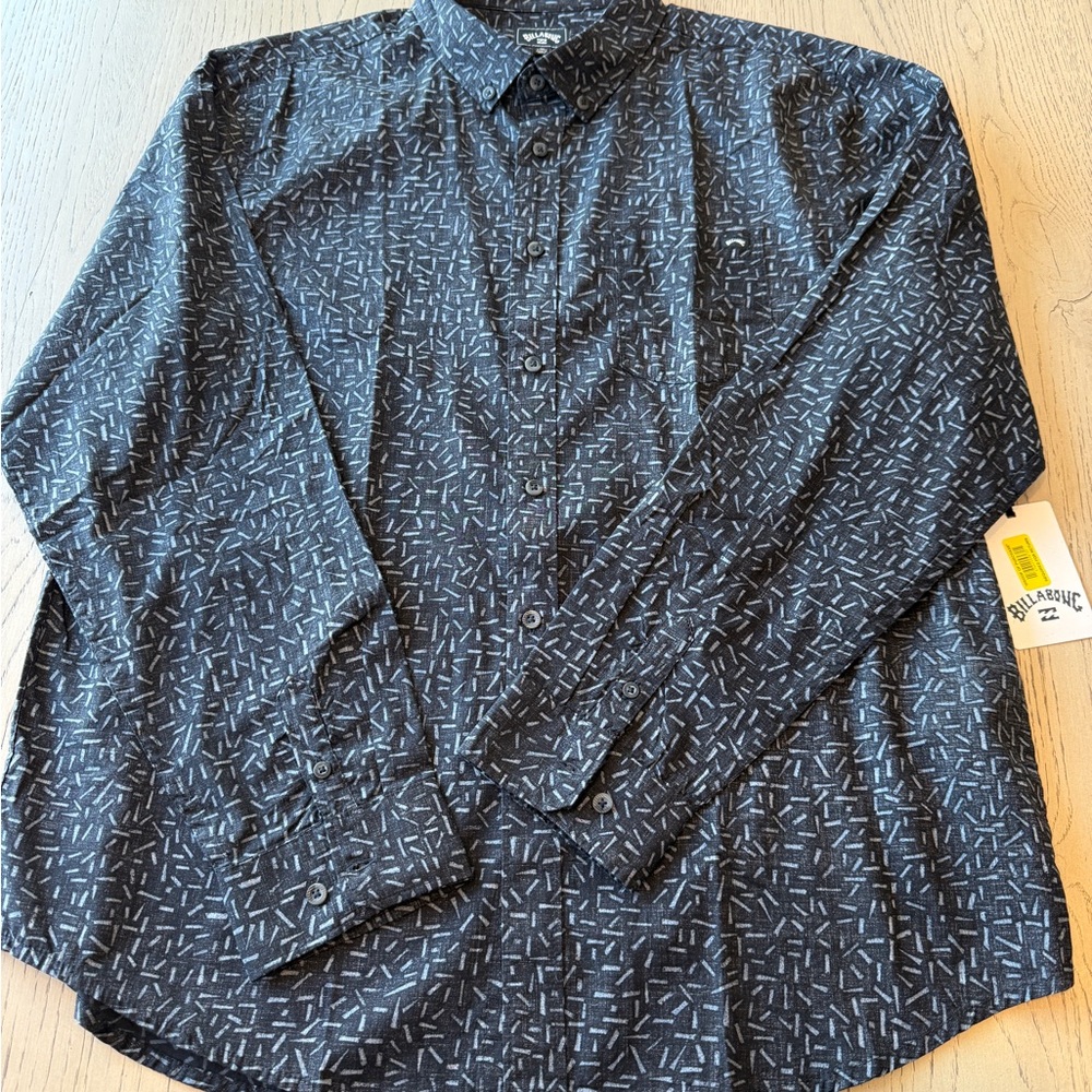 Men’s Billabong Blue Casual Button Down Shirt Size XL